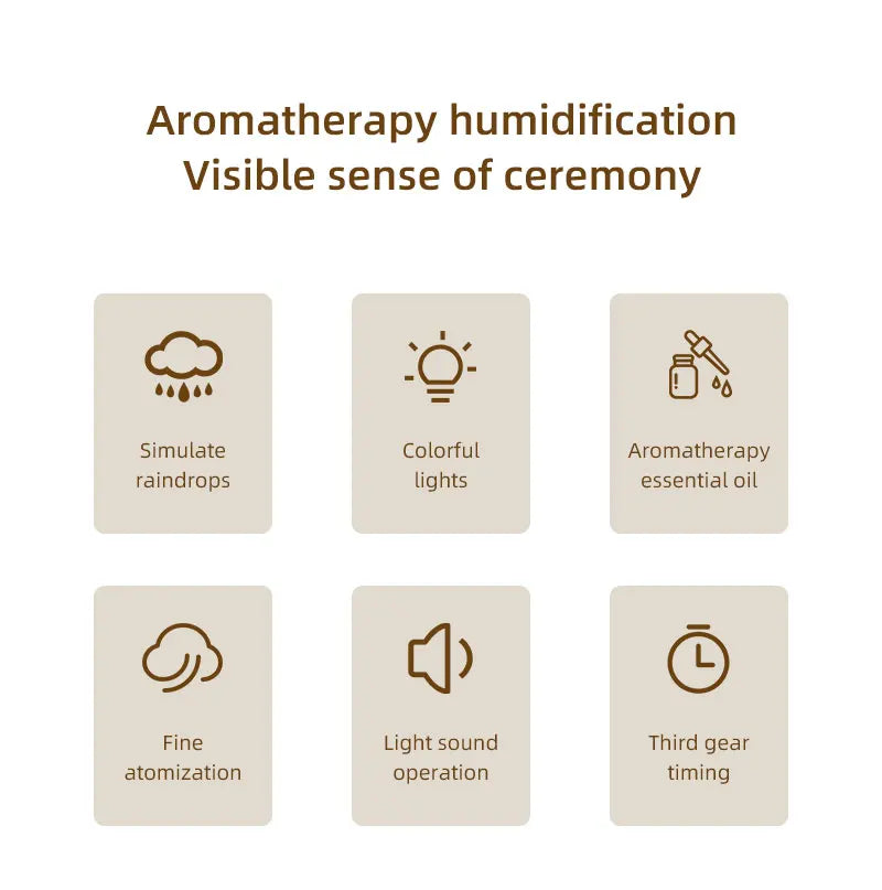 Aromatherapy, seagrass simulator Air humidifier Remote control