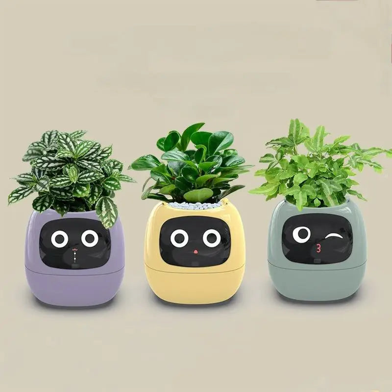 Ivy PlantaLux Intelligent Pot Endless Fun Over 49 Rich Expressions 7 Smart Sensors And AI Chips Make Raising Plants Easy And Fun