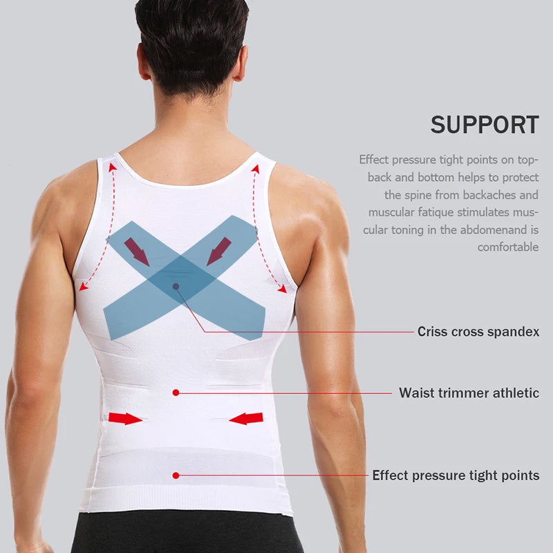 Men's slimming shapewear vest