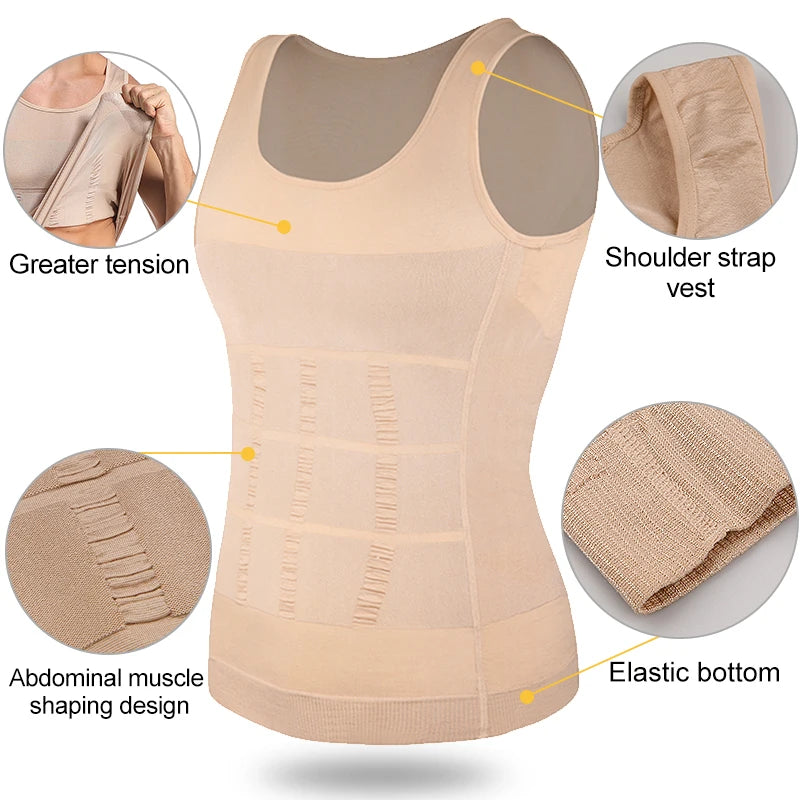 Men's slimming shapewear vest